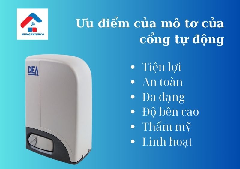 Ưu điểm của mô tơ cửa cổng tự động
